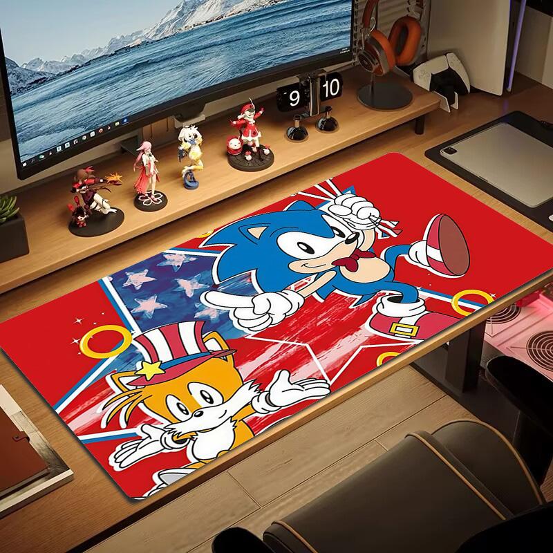 Sonic the Hedgehog4 Print Cushion Non-slip Laptop Tablet Big Mousepad XXL Mat Mini PC Playmat With Lock edge
