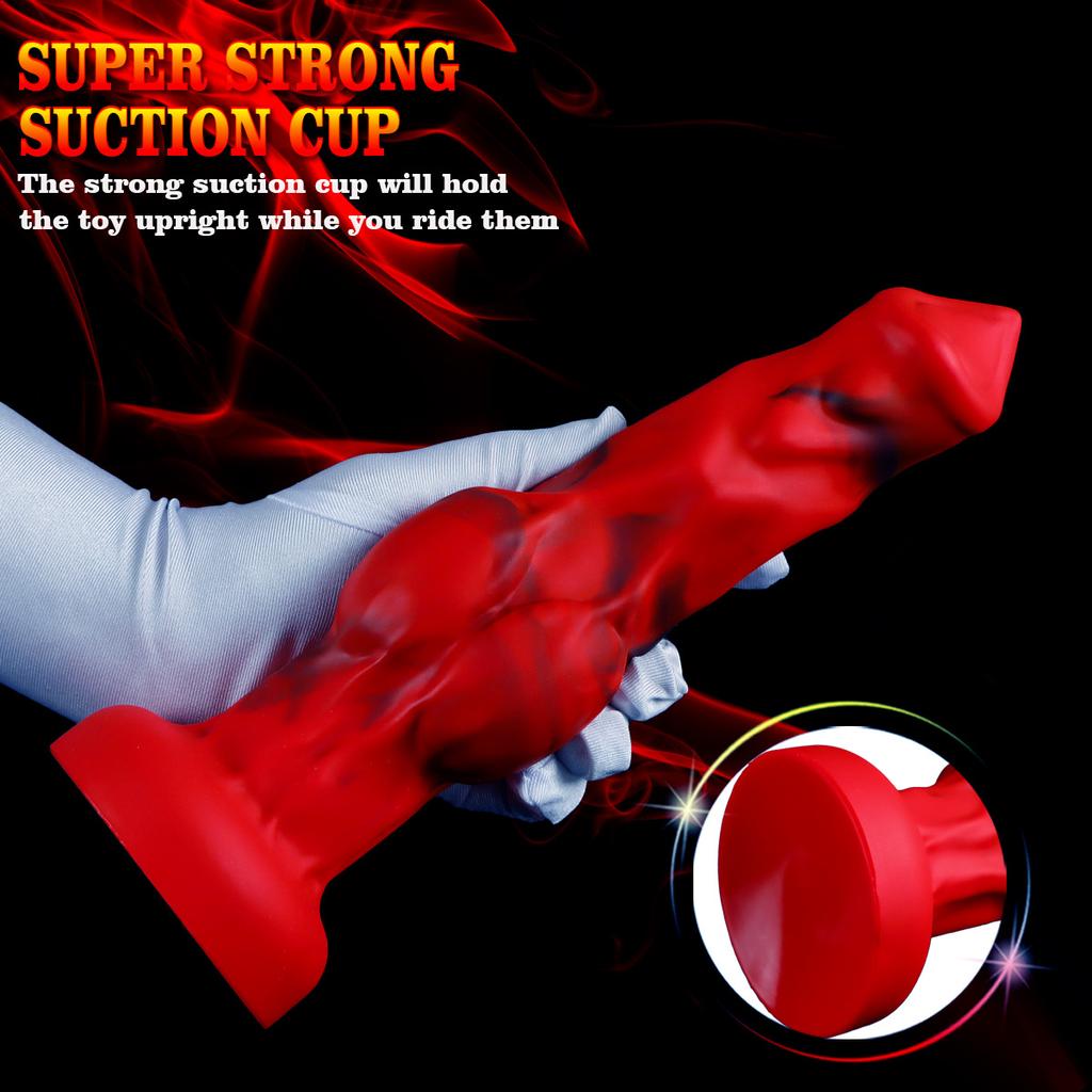 Texture Wolf Penis Animal Realistic Simulation Big Penis Liquid Silicone Soft Dildo Sex Toy