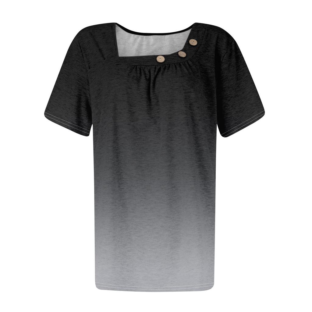 Sommeroberteile für Frauen Print für Frauen O-Kragen Kurzarm Bequeme Damenoberteile T-Shirts