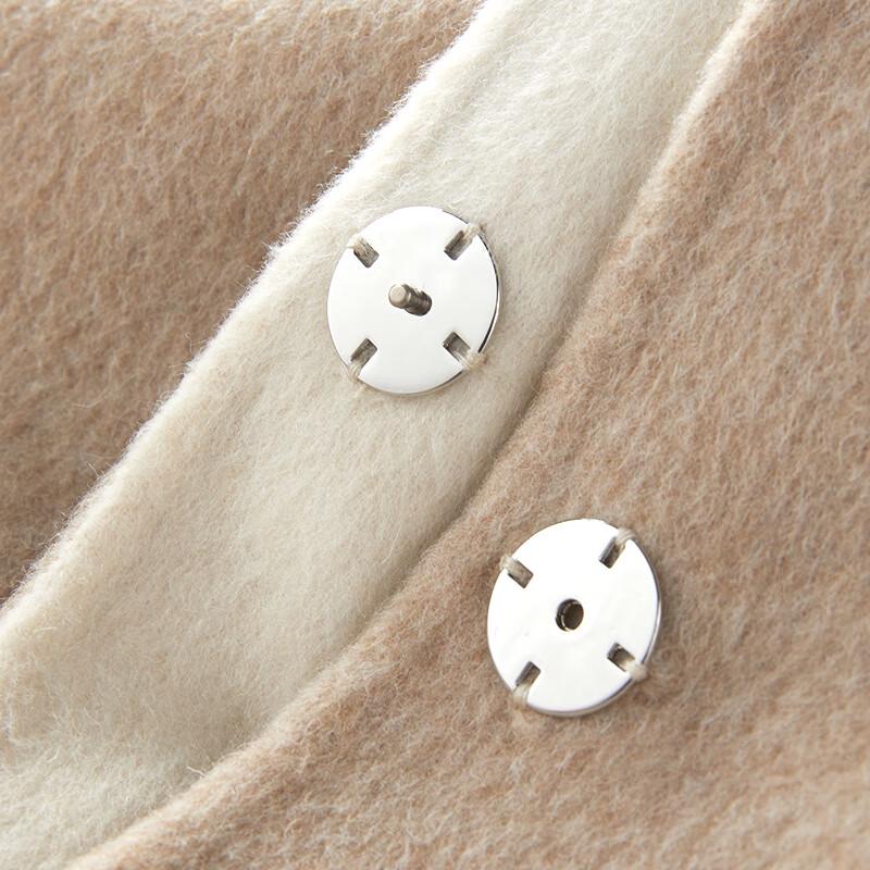 Peacebird Women's Premium Mid-Length Hooded Double-Faced Wool Coat