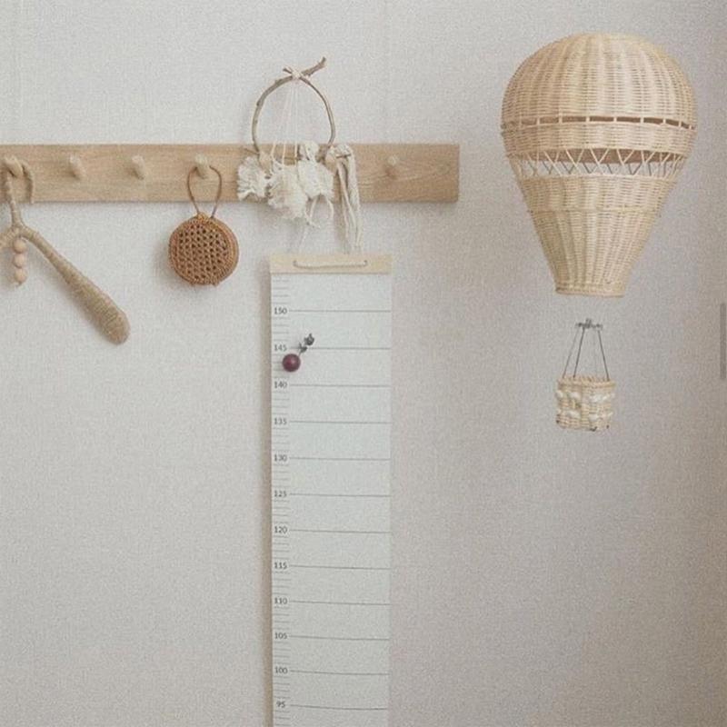 Handgewebter kleiner Heißluftballon aus Rattan im nordischen Stil, für Kinderzimmer, Wandbehang, Dekoration fürs Kinderzimmer, Basteln, Dekorationen, Foto-Requisiten, Geschenke