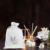 Empty Lavender Pattern Fabric Sachet Bag Drawstring Closure for Dried Herbs Closets Drawers Suitcases Wedding Favor Pouches