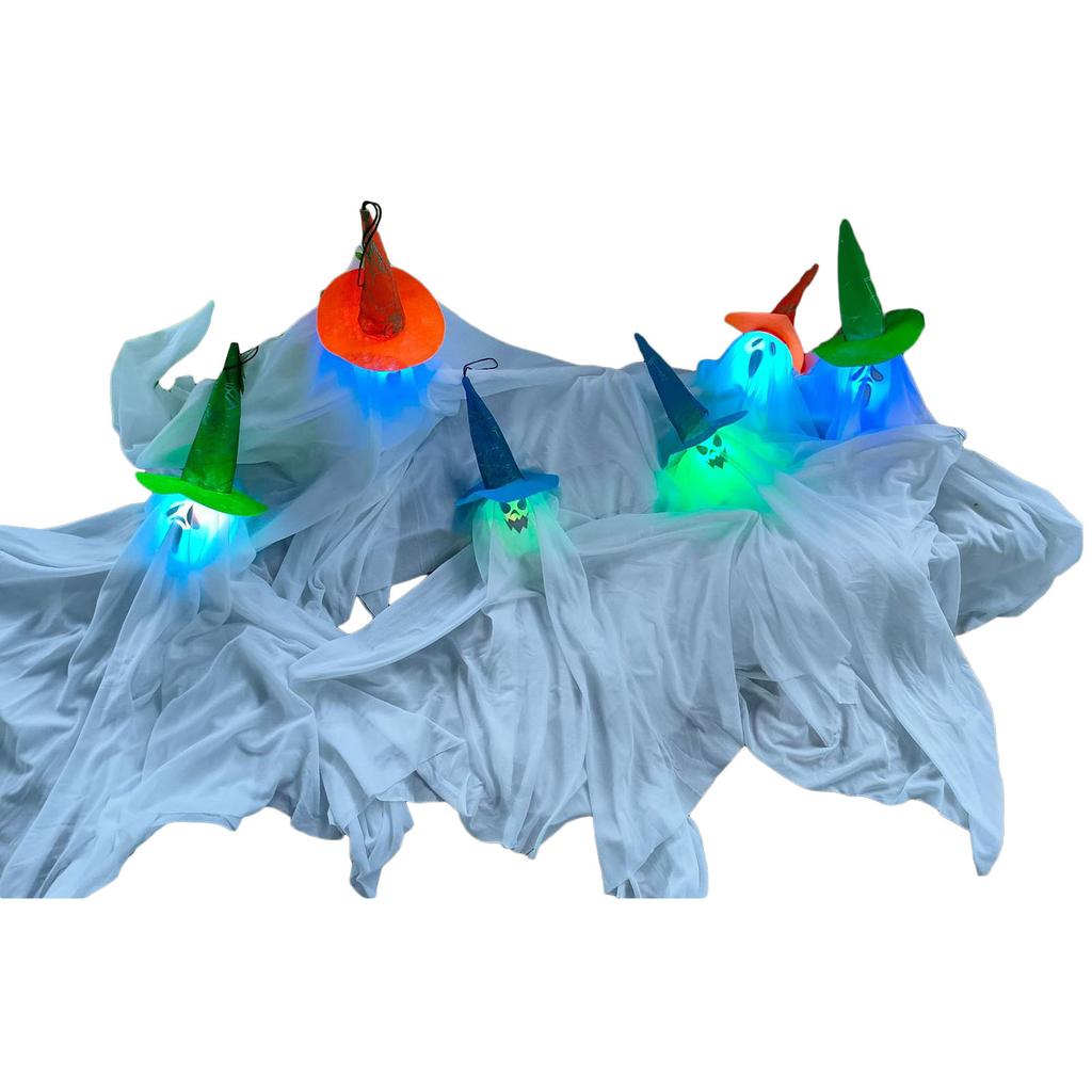Halloween Glow Ghost hangende decoraties set van 3 griezelige geesten voor buiten- en binnenfeesten