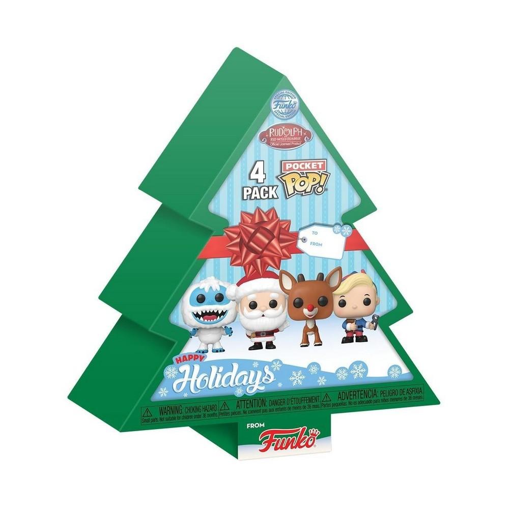 Funko POP! Trees Rudolph Keyring (Pack of 4)