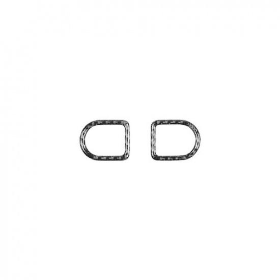 2pcs Carbon Fiber Interior Door Lock Pin Frame Cover For Ford Mustang 2005-2008