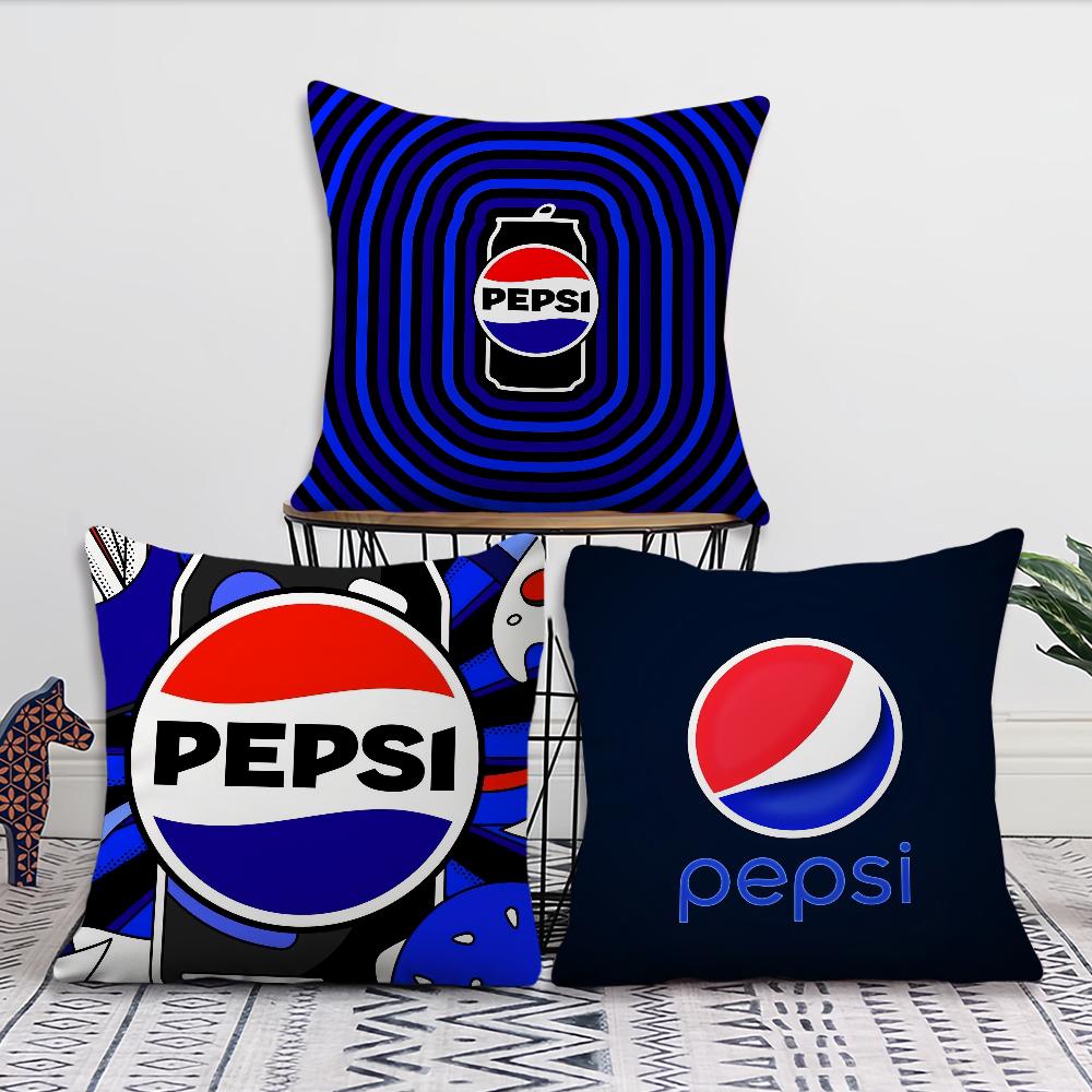 Kissenbezug Living Logo Zimmer Kopfteil Büro Blaues Kissen Schlafzimmer Lustiges Kissen Sofa Nickerchenzeit P-Pepsi Kissenbezug