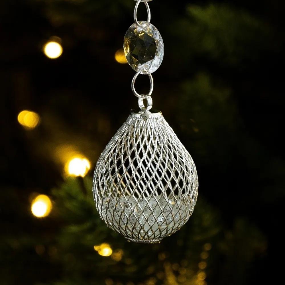 Transparent Christmas Tree Decoration Snowflake DIY Five-pointed Stars Christmas Acrylic Snowflake Ornament