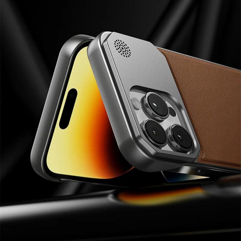 For Magsafe Magnetic Leather Frameless Case for iPhone 17 Pro Max 17 Air 16 15 14 13 Wireless Charging Better Heat Hard Bumper