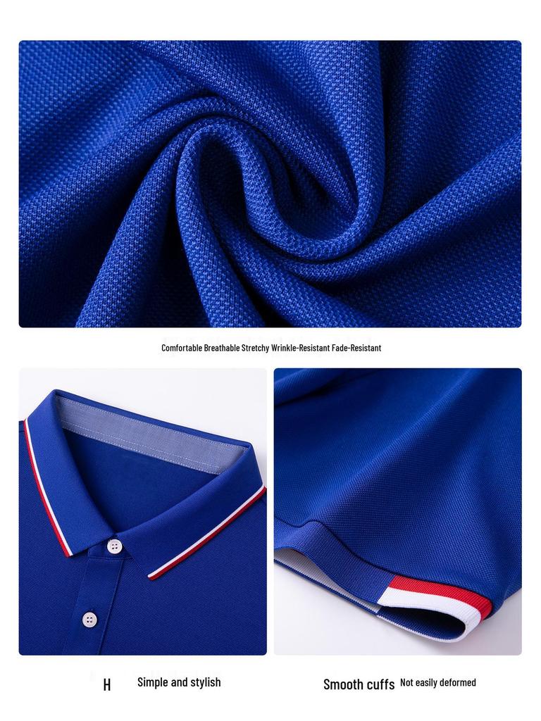 Custom Silk Cotton Short-Sleeve Polo Team Shirt with Logo Printing