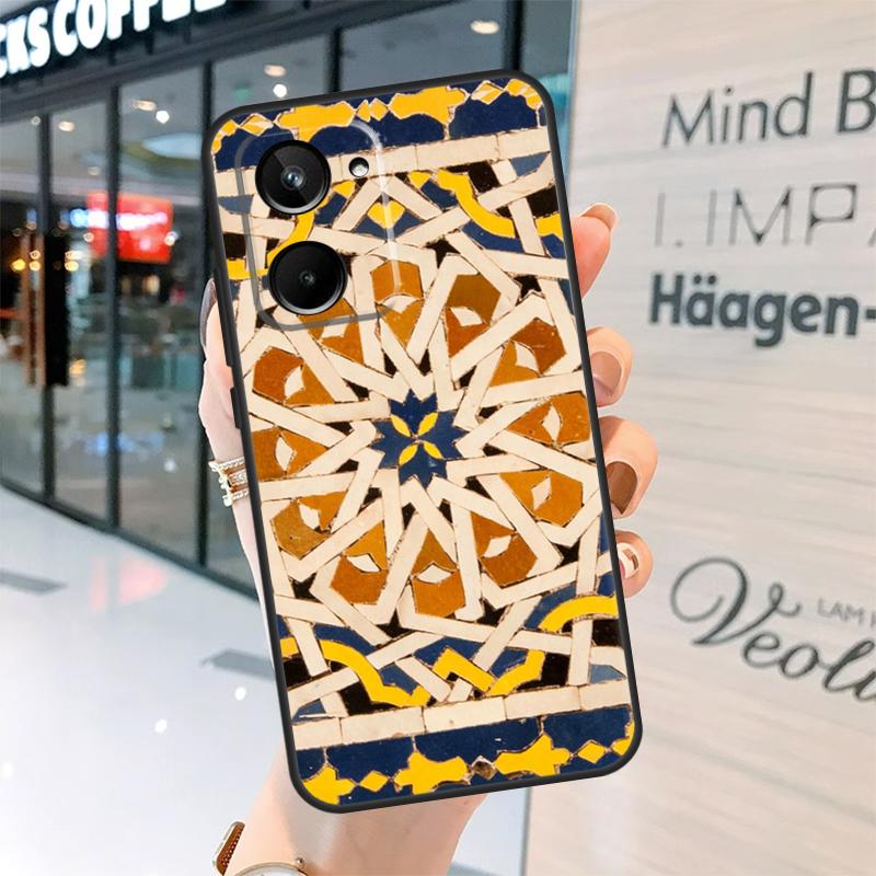 Moroccan Tile Case For Realme GT7 Pro GT6 11 12 13 14 15 Pro Plus C55 C53 C35 C33 C61 C65 C67 C53 C71 C75