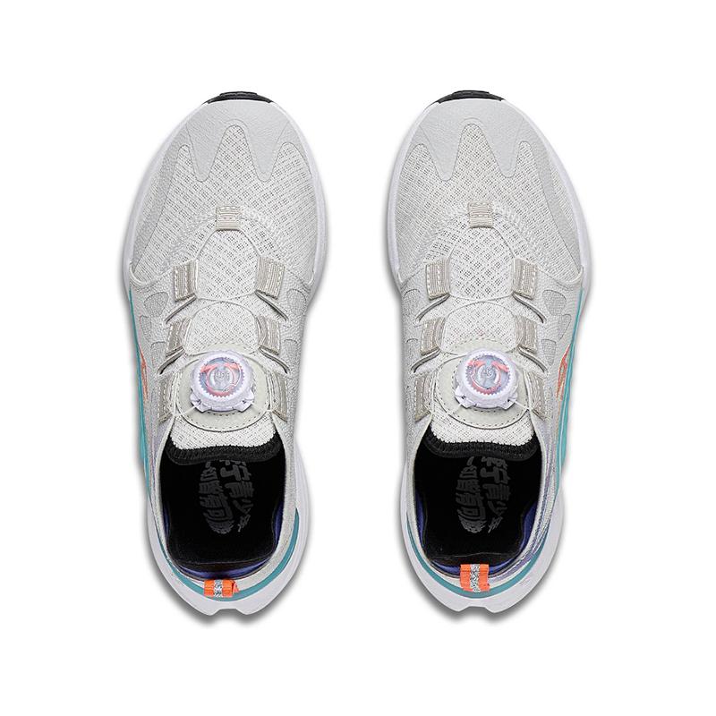 Li-Ning Cloud 2.0 Anti-Slip Shock Absorbing Durable Lightweight Low-Top Running Shoes Kids Running Shoes Antarctic-Gray YKFT058-1
