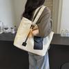 Canvas Tote Bag Student Class Shoulder Bag Large Capacity Commuter Handbag