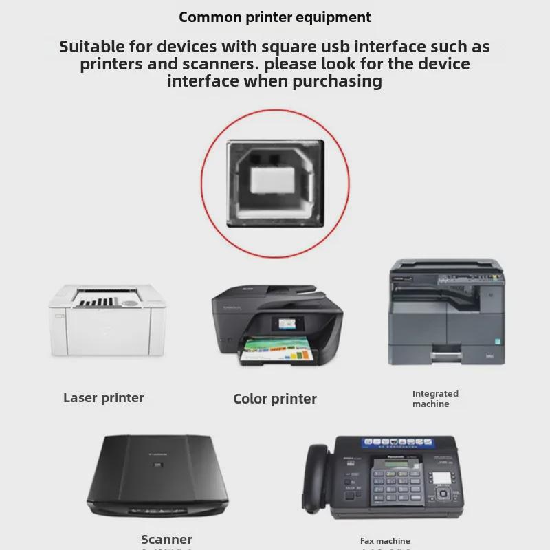 Black 1.5m USB 2.0 A/B Printer Cable with Pure Copper