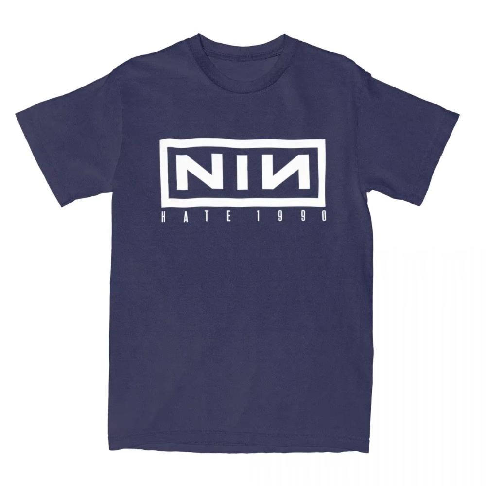 Nine Inch Nails Hate 1990 T-Shirt Hippie Men Women T-Shirts Short-Sleeved Vintage Tops Summer Cotton O-Neck Plus Size 3XL Tees