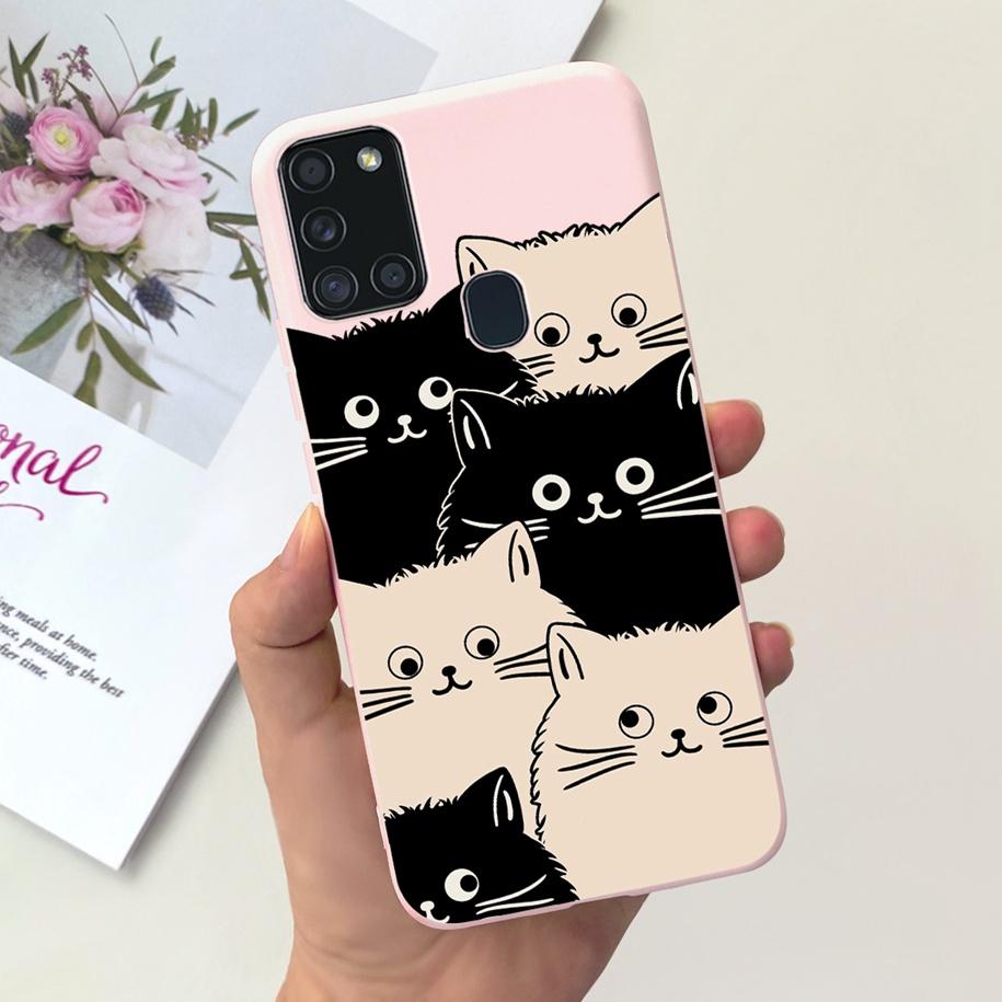 For Samsung A21S Case SM-A217F A 21S Back Cover Fashion Flower Cartoon TPU Soft Silicone Phone Case For Samsung Galaxy A21s Capa
