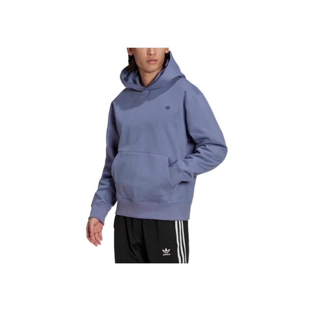 Adidas Originals Trefoil Logo Print Hoodie Men Tops Purple H62533