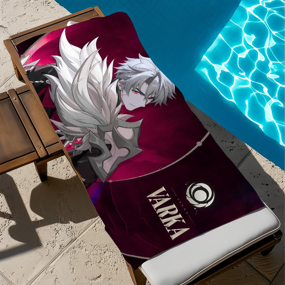 Towel Beach Genshin Varka Bath Quick-Drying Lightweight Portable Sauna Camping Swim Pool Impact Travel
