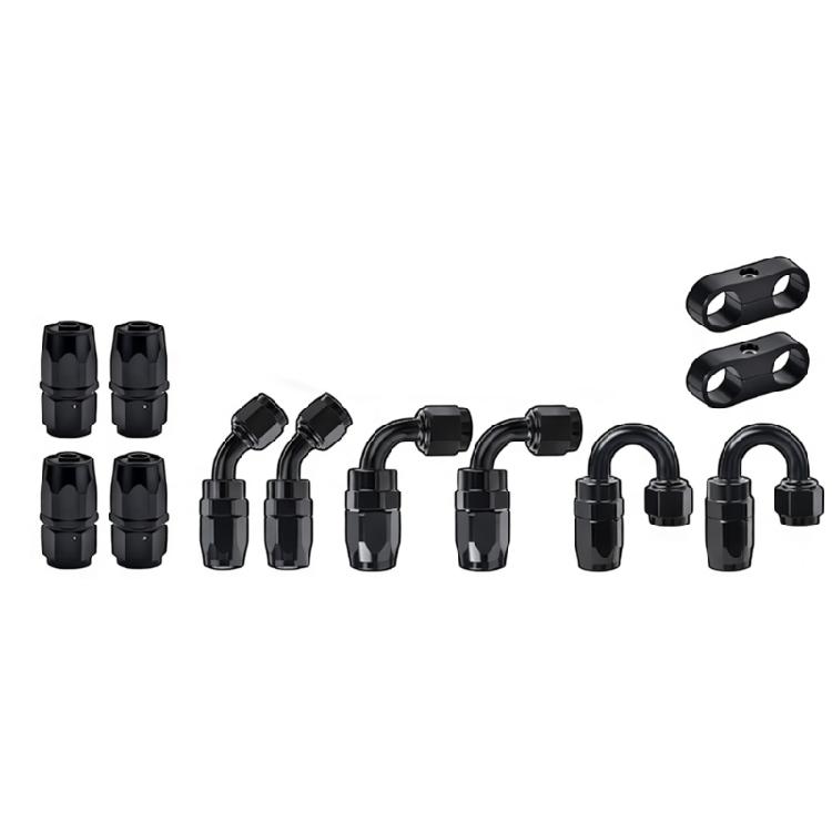 Engine Fuels Supply Hose Kit 6AN with 20FT Braided Line Corrosion Resistant Aluminum Connector Auto Oil Fuels Line Kit