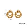 New Fashion Twist Dangle Earrings for Women Exaggerated Gold Color Metal Wrap Earrings European Ear Jewelry Oorbellen