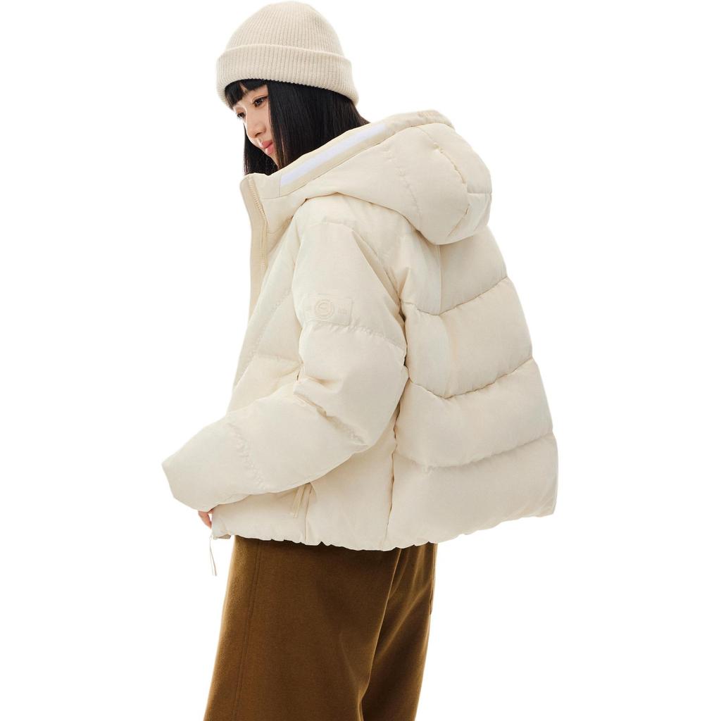 Anta Simple Casual Short Hooded Warm Down Jacket Women Outerwear 162548910-1