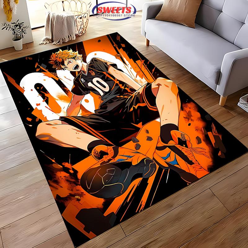 3D Printing Haikyu Large Area Rug, Indoor Washable Bedroom Mat, Durable Rug for Living Room Dining Room Bathroom Kitchen Office