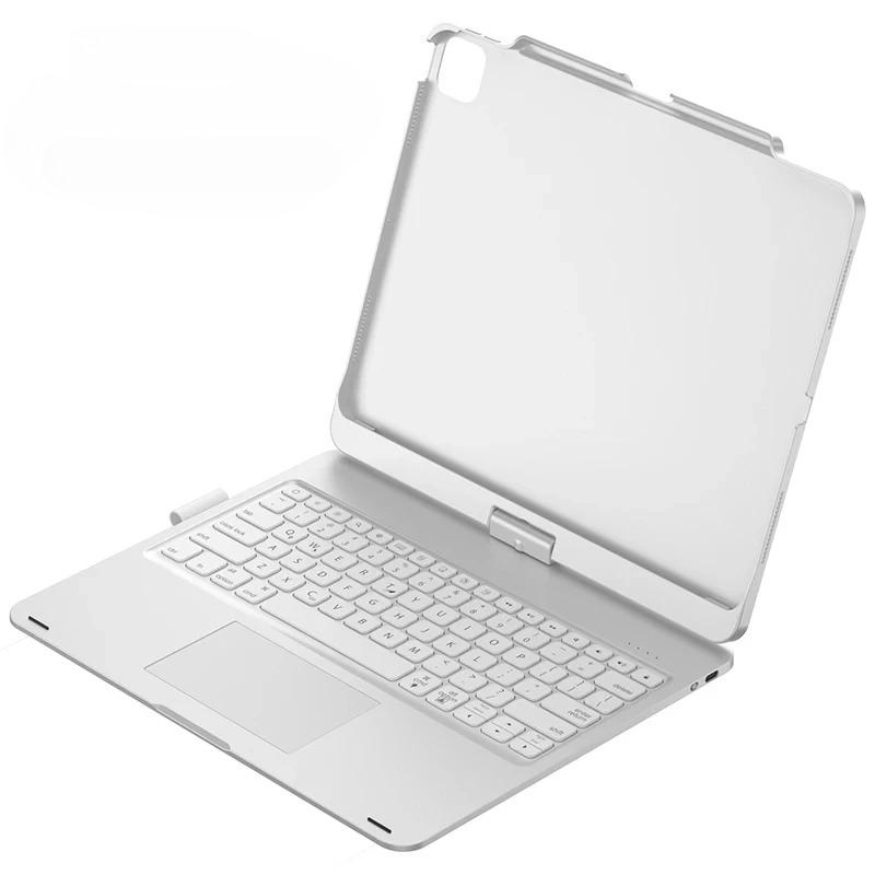 For iPad Air 13 M2/M3/M4 Pro12.9 // Pro13 M4 M5 360 Rotate Magic Keyboard Case Spanish Russian Keyboard Cover