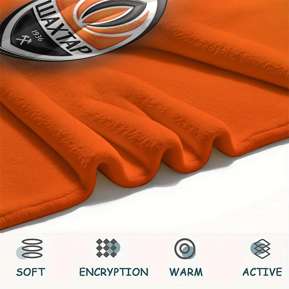 FC Shakhtar Donetsk  Print Flannel Blanket, High quality Comfortable for All Seasons, Home Decor, Warmth and Comfort