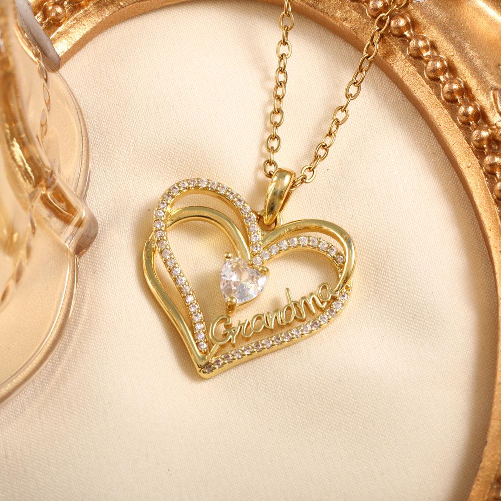 Korean-Style Zircon Heart Pendant for Women - Trendy and Versatile DIY Accessory