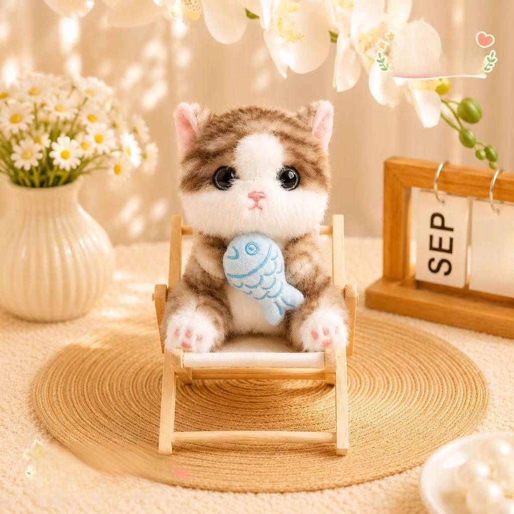 Plush Cat Pendant For Collectors Soft Cotton Toy For Kids And Adults