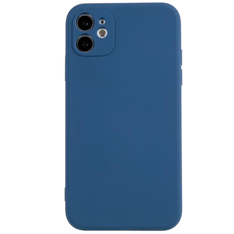 For iPhone 11 Soft TPU Rubberized Cover Fiber Lining Cushion Anti-Scratch Phone Case