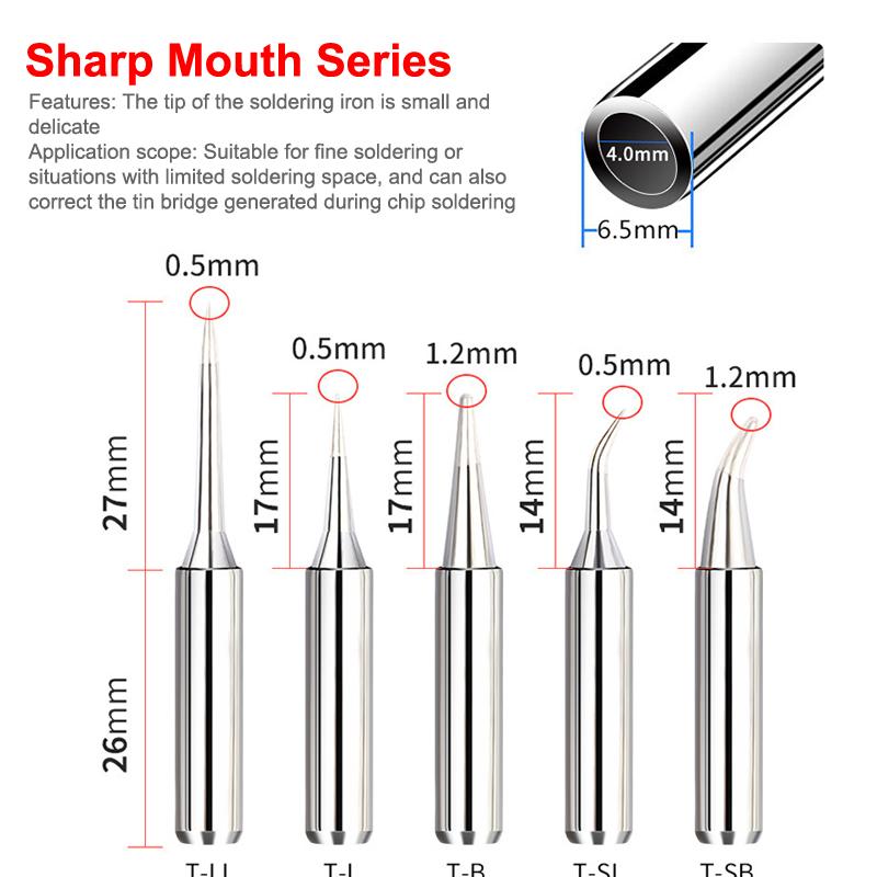 1Set Soldering Iron Tips Replacement Kit Internal Heating Constant Temperature Electric Soldering Iron Tip Soldering Irons Tools