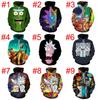 3d And Rick Print Womenmen Pullover Hoodie Sweatshirt Tops Jumper
