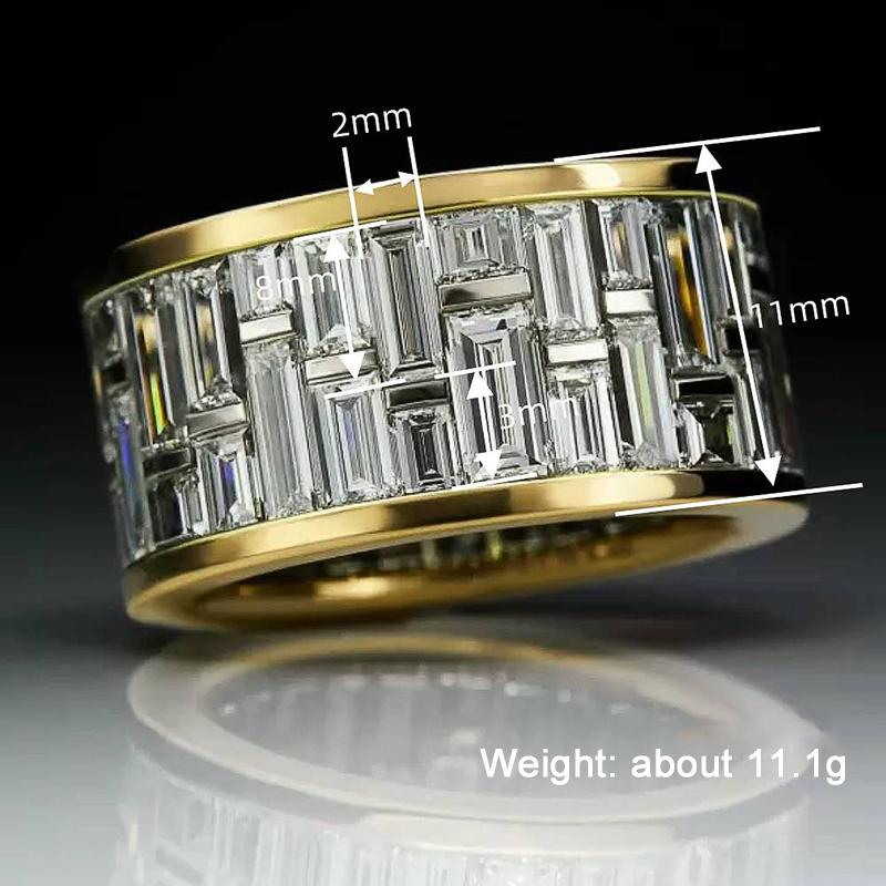 Xiaomi Huitan Simple Style Women Ring Two Tone with Brilliant Cubic Zirconia Vintage Party Accessories Gorgeous Jewelry for Lady Daily