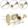 Wire Wheel Brush Set 36 Pcs/Set, Brass and Wire Brush Set, Rotary Tool Accessories for Polishing and Cleaning Tools