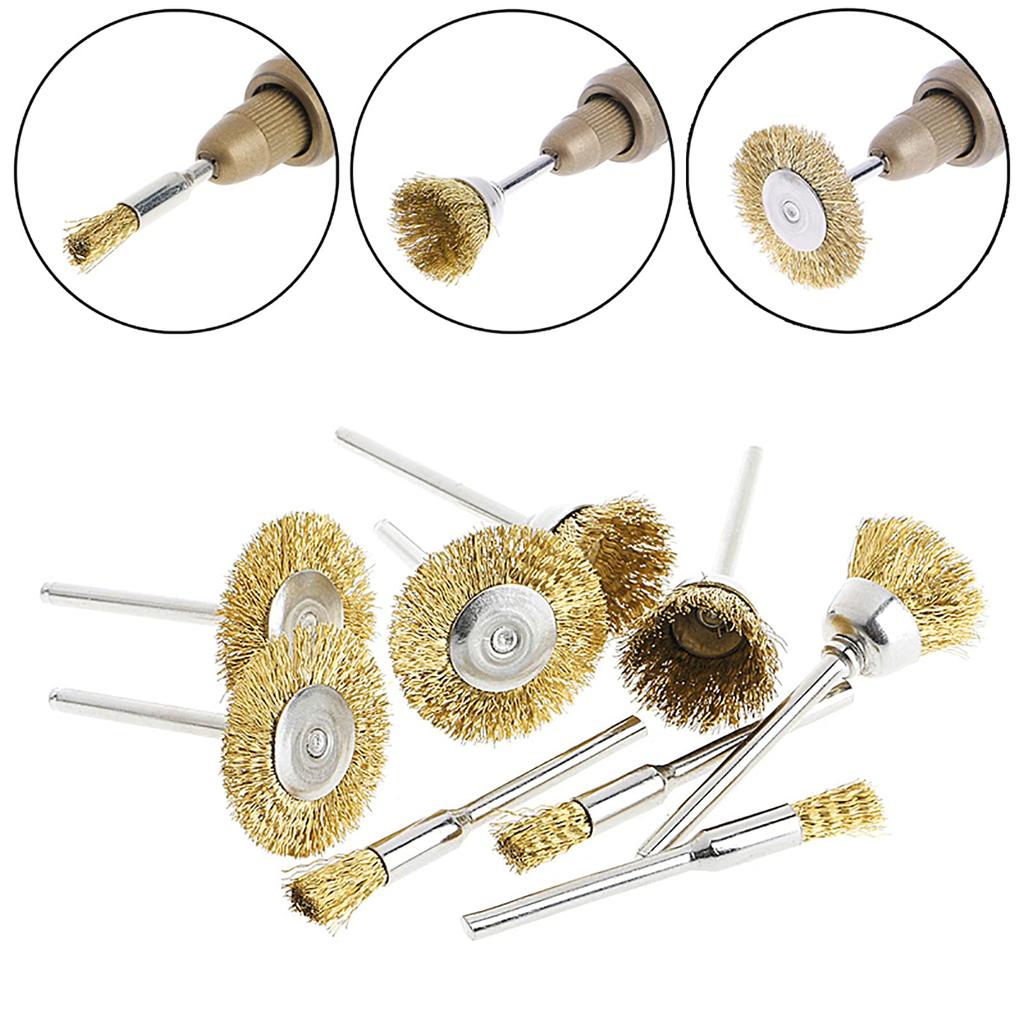 Wire Wheel Brush Set 36 Pcs/Set, Brass and Wire Brush Set, Rotary Tool Accessories for Polishing and Cleaning Tools