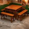 5Pcs Montessori Miniature Imitation Table Long Bench Model 1:12/1:18 Dollhouse Furniture Accessories For Girl Gifts