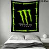 Monster Energy Wall Tapestry Aesthetic Wall Hanging Printed Fabric Blanket Decorative Tapestries for Bedroom Living Room Home Decor