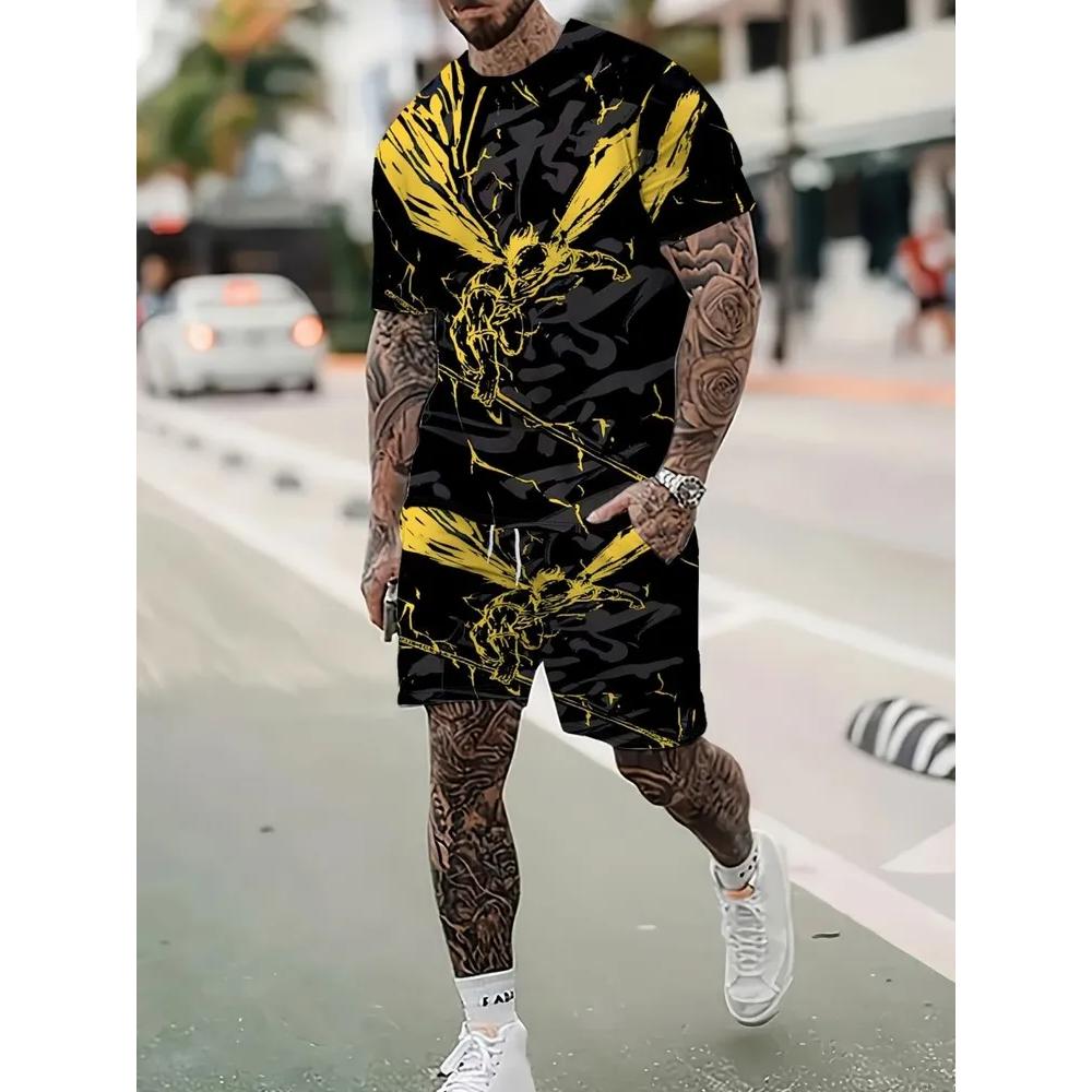 Fashion Versatile Men s Animal Print Suit Casual Loose Sportswear Comfortable Breathable Sport Wear Men’s S