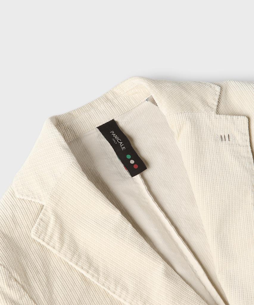 Panicale Beige Slim Fit Patterned Jacket
