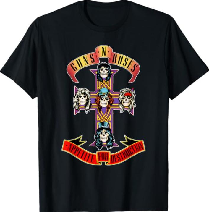 Oficjalny T-shirt Guns N' Roses z krzyżem