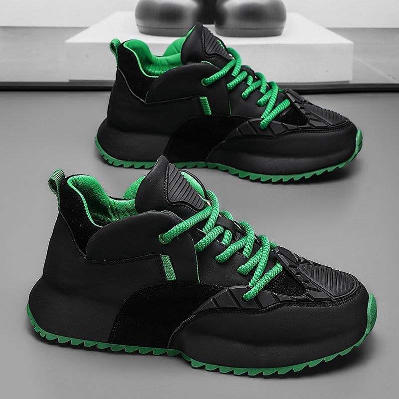 Men's Shoes Autumn 2025 New Trend Versatile Height Increase Casual Sports Shoes Breathable Thick-soled White Trendy Men's Dad Shoes