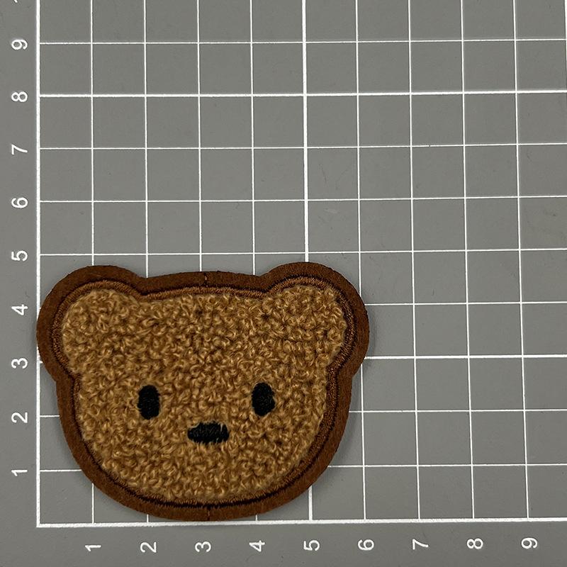 

Мультяшное полотенце, вышивка, ремесло, голова медведя, вышивка, наклейка на ткань, аксессуары для одежды, нашивка, вышитая этикетка Dark Brown Bear Head (Small) 1D8-3