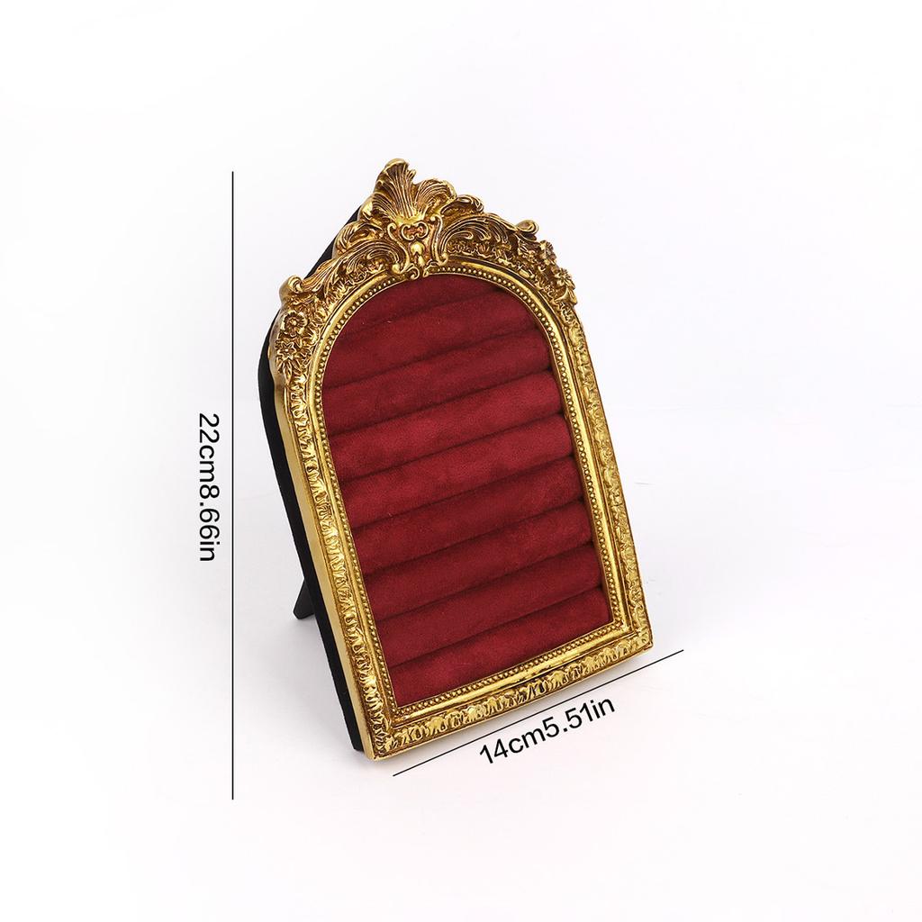 Vintage Jewelry Storage Shelf Velvet Earring Ring Shelves Jewelry Frame Display Shelves Home Decoration Display Cabinet