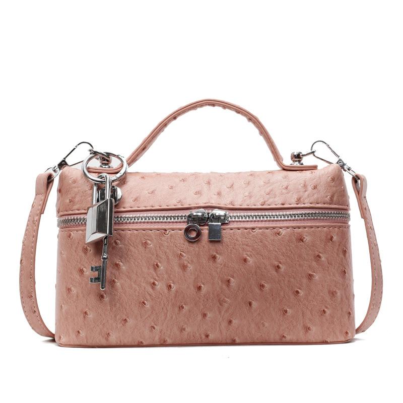 Trendy New Products Personalized Ostrich Pattern Portable Small Square Bag Women's Fashion Commuting Versatile High Sense Messenger Bag