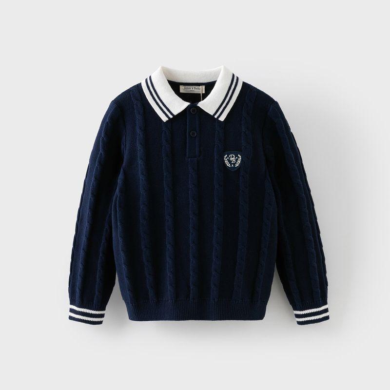 David Bella Boys  Sweater Children s Knitwear 2026 Spring New Boys  Academy Style Top Children s Clothing