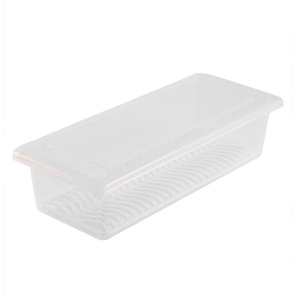 Fridge Food Box Transparent Removable Drain Tray Refrigerator Food Container with Lid for Fruit Vegetable