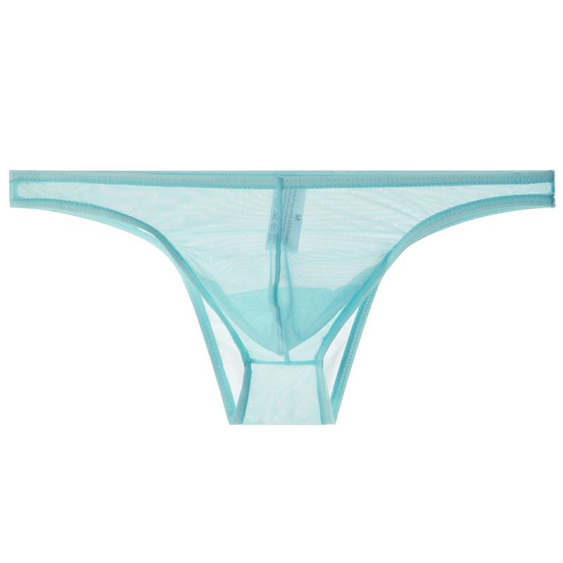 Ultra Thin Sheer Briefs Men Sexy Underwear Cooling Knickers Low Rise Bulge Pouch Underpants Soft Mesh Panties Male Lingerie