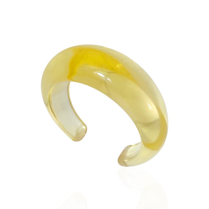 Siasiya Red Crescent Resin Stud Earrings – Women’s Autumn/Winter Collection: Elegant, Niche Style Hoops and Bracelet Set