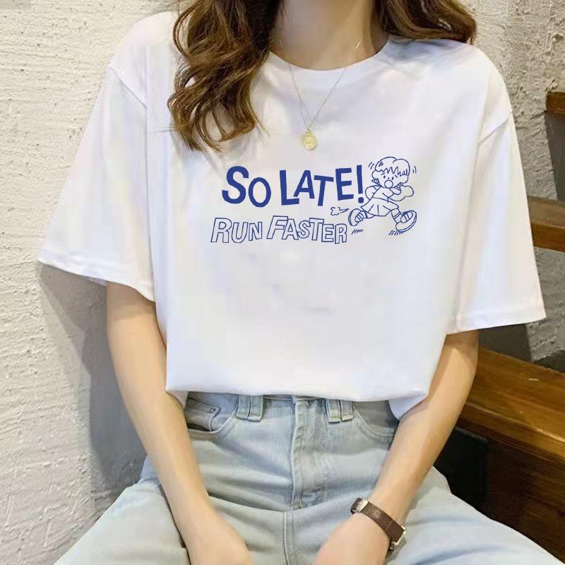 VEZFAA Damenmode Casual Sommer Frühling Kurzarm O-Ausschnitt Blusen & Hemden