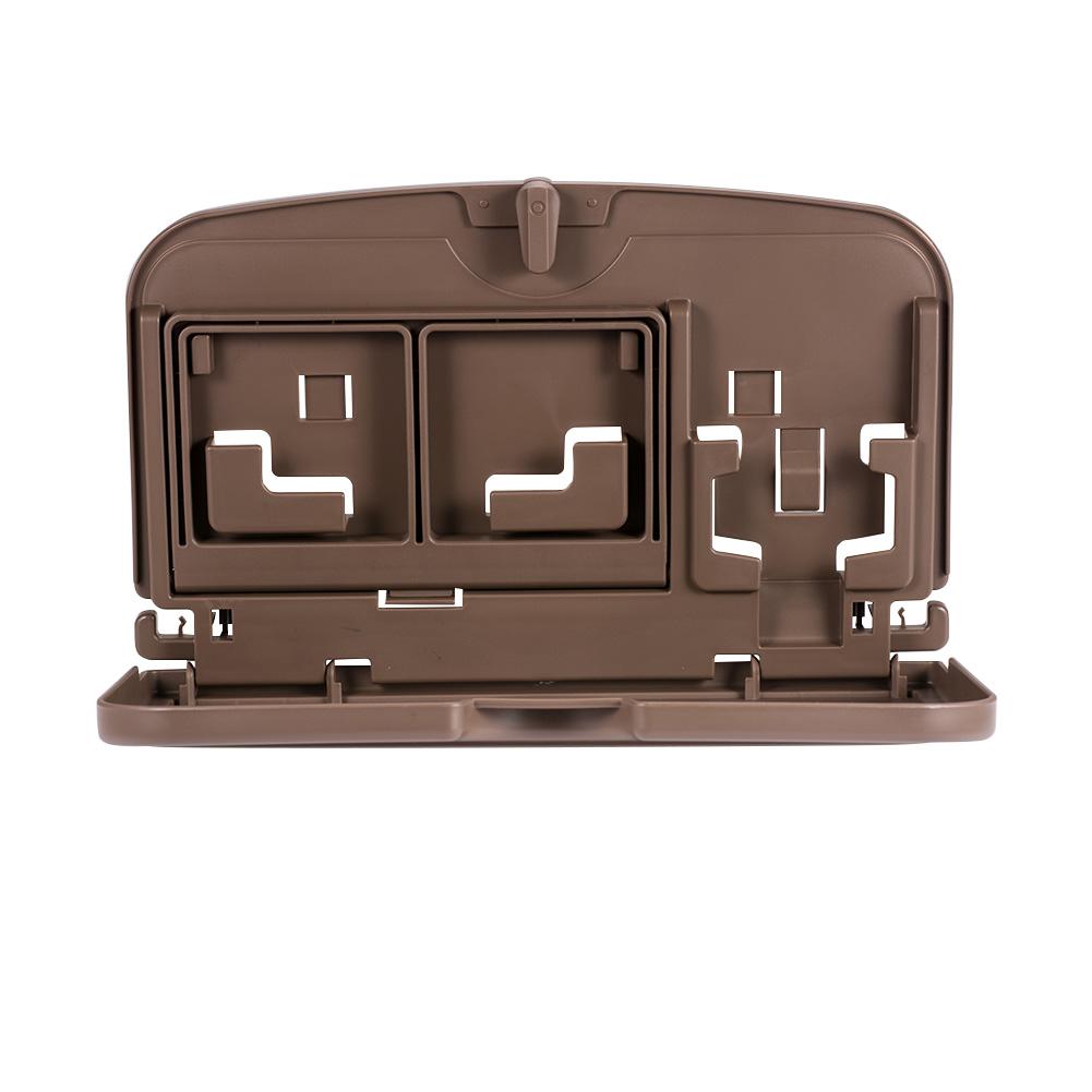 Foldable Car Seat Back Drink Tray Holder ABS Bottle Cup Holders Folding Dining Table for